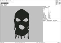 Mask V2 Embroidery File 5 size
