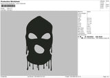 Mask V2 Embroidery File 5 size