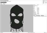 Mask V2 Embroidery File 5 size