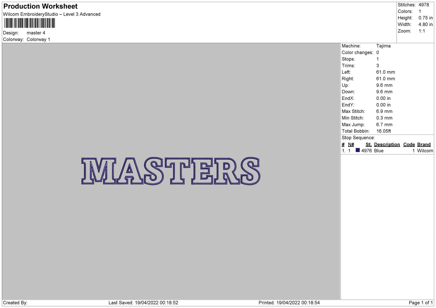 Masters Embroidery File 9 size