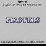 Masters Embroidery File 9 size