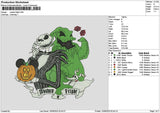 Skull Pumpkin 1506 Embroidery File 6 sizes