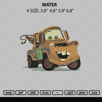 Mater Embroidery File 4 sizes