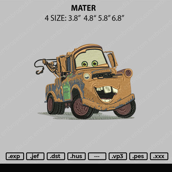 Mater Embroidery File 4 sizes