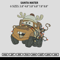 Santa Mater Embroidery File 6 sizes