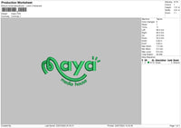 Mayatext Embroidery File 6 Sizes