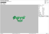 Mayatext Embroidery File 6 Sizes