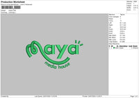 Mayatext Embroidery File 6 Sizes