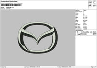 Mazda 0606 Embroidery File 6 sizes