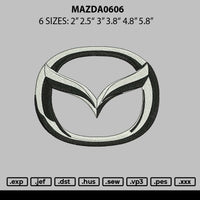 Mazda 0606 Embroidery File 6 sizes