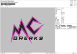 Breakstext Embroidery File 6 sizes