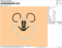 Mickey Halloween Embroidery File 4 size