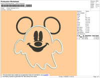 Mickey Halloween Embroidery File 4 size