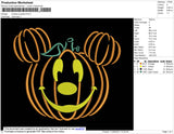 Mickey Pumpkin Embroidery File 4 size