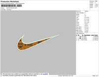 Swoosh MCM Embroidery File 4 size