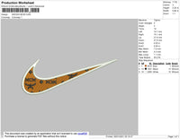 Swoosh MCM Embroidery File 4 size