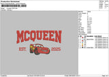 Mcqueen 2025 2012 Embroidery 2 Files