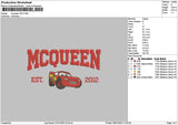 Mcqueen 2025 2012 Embroidery 2 Files