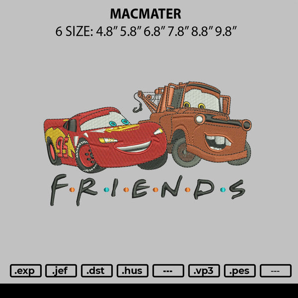 Macmater Embroidery File 6 sizes