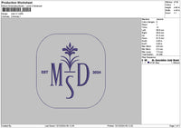 Mdstext V1 Embroidery File 6 sizes