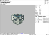 Madison Capitols Embroidery File 4 size