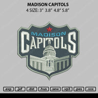 Madison Capitols Embroidery File 4 size