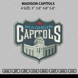 Madison Capitols Embroidery File 4 size