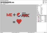 Me Pepsi Embroidery File 6 sizes