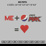 Me Pepsi Embroidery File 6 sizes