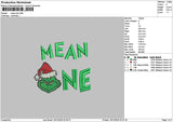 Grinchonetext Embroidery File 6 sizes
