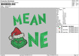 Grinchonetext Embroidery File 6 sizes