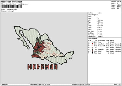 Medemontext Embroidery File 6 sizes