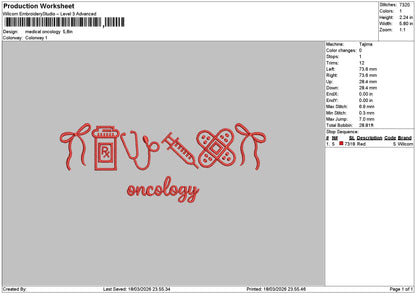 Medical Icons Embroidery File 6 sizes