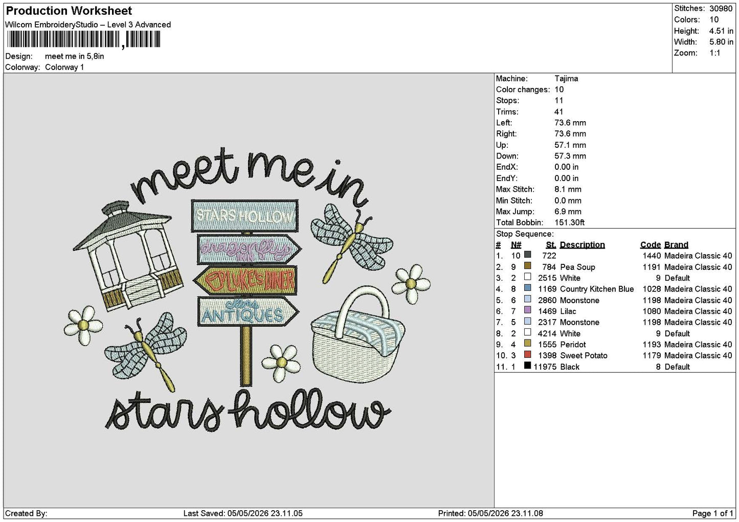 Meet Text Embroidery File 6 sizes