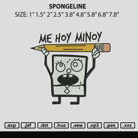 Spongeline Embroidery File 6 sizes