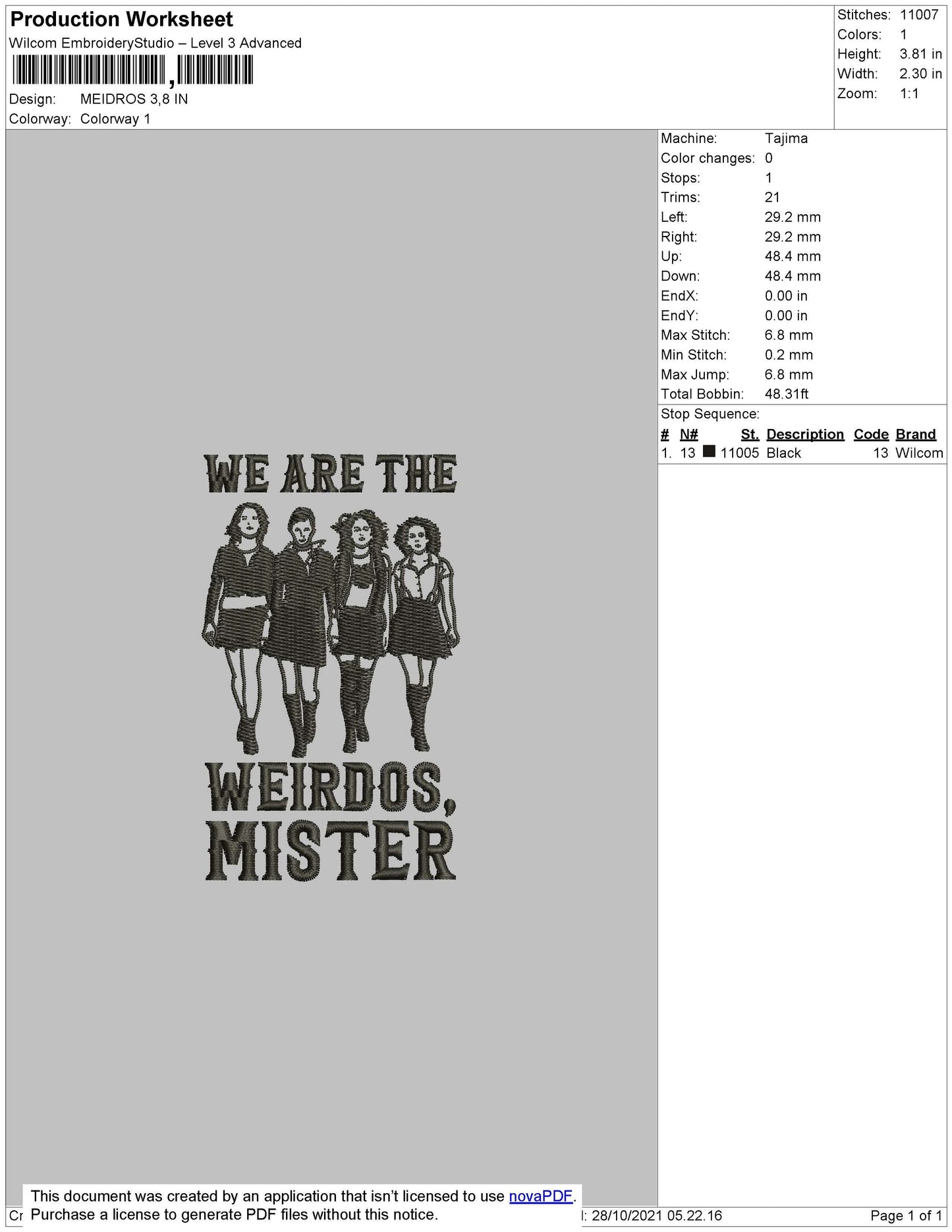 Meidros Embroidery File 4 size