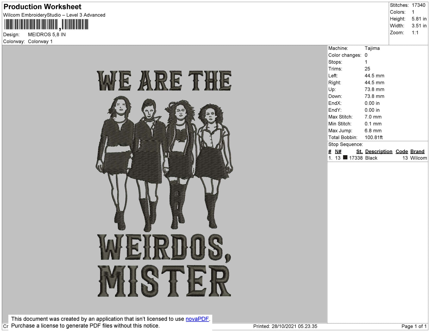 Meidros Embroidery File 4 size