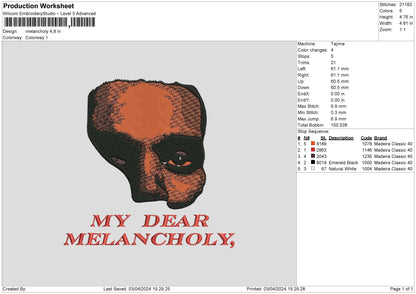 Dear Text Embroidery File 6 sizes