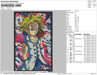 Meliodas Embroidery File 4 size