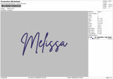 Melissatext Embroidery Machine Design File 6 sizes