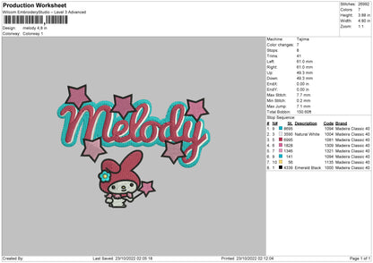 Pinklody Embroidery File 5 sizes