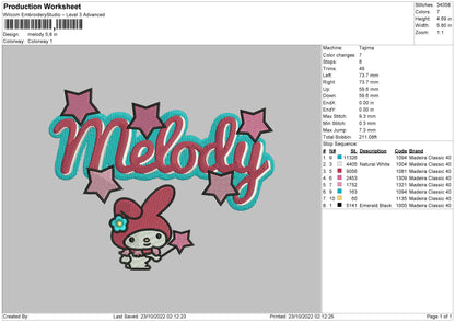Pinklody Embroidery File 5 sizes