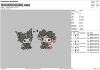 Melokuro V2 Embroidery File 6 sizes