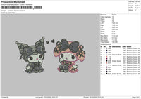 Melokuro V2 Embroidery File 6 sizes