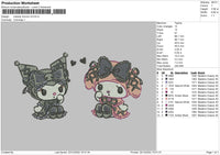 Melokuro V2 Embroidery File 6 sizes