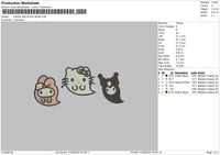 Kitty Ghosts 0109 Embroidery File 6 sizes