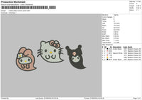 Kitty Ghosts 0109 Embroidery File 6 sizes