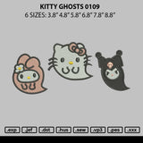 Kitty Ghosts 0109 Embroidery File 6 sizes