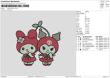 Melokuro 1101 Embroidery File 6 sizes