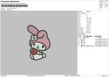 Melody Strawberry Embroidery File 5 size